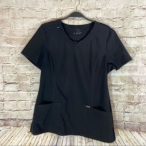 Black scrub top infinity size large